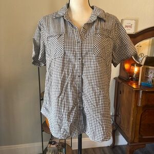 Harley Davidson Women’s Woven Gingham Button Up Top